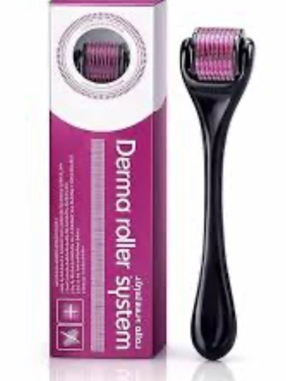 Derma Roller Micro Needle Roller - Pink/Black